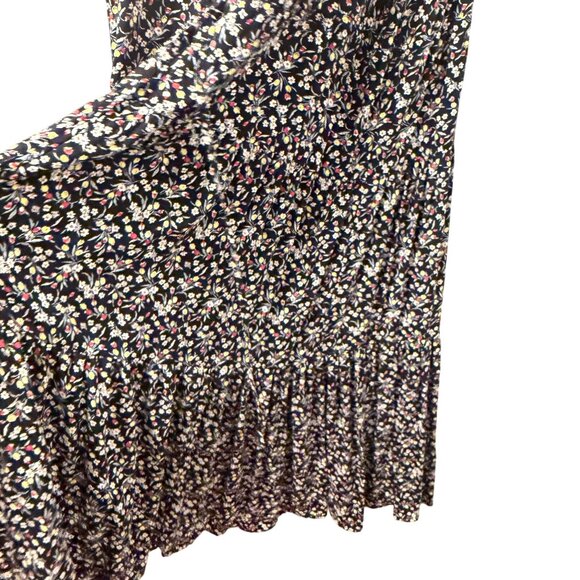 Chaps Sleeveless Floral Dress Sz 1X Navy Multi-Color Lightweight Comfortable - Picture 11 of 12